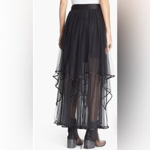 Free People Keep Me Tutu Maxi Skirt Black Sheer Boho Whimsigoth Fairy Grunge 12